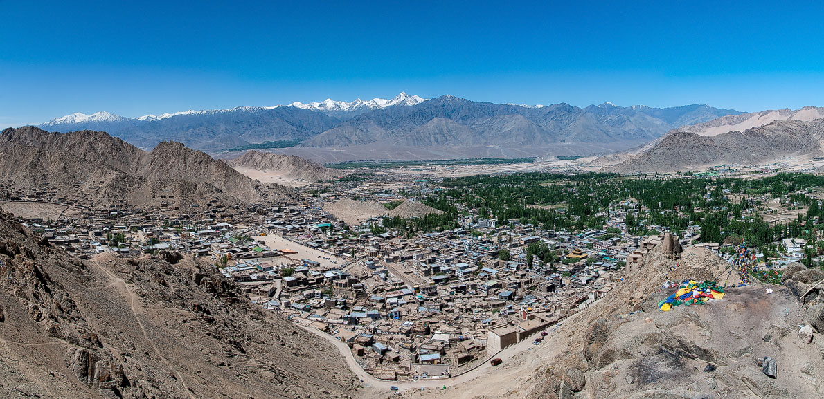 Blick über Leh, die Hauptstadt Ladakhs