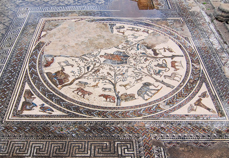 Mosaik in der römischen Siedlung Volubilis
