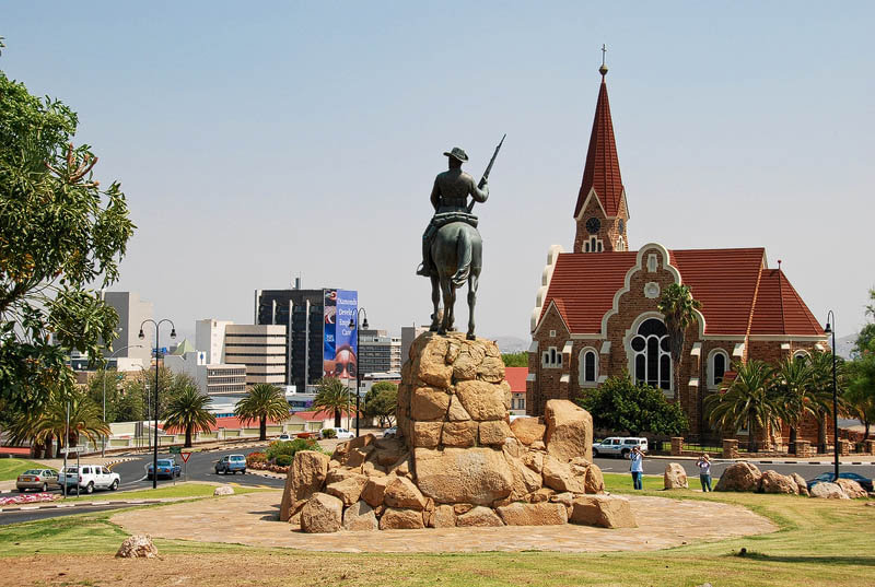Windhoek, Reiterdenkmal und Christuskirche