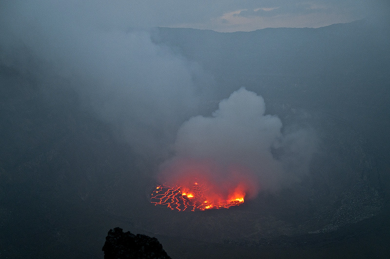 Der Lava-See des Nyiragongo