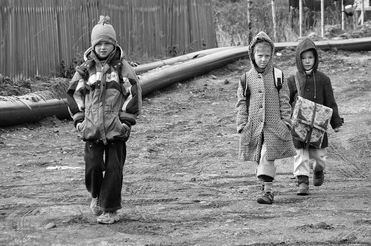 Schulkinder in Bakuriani