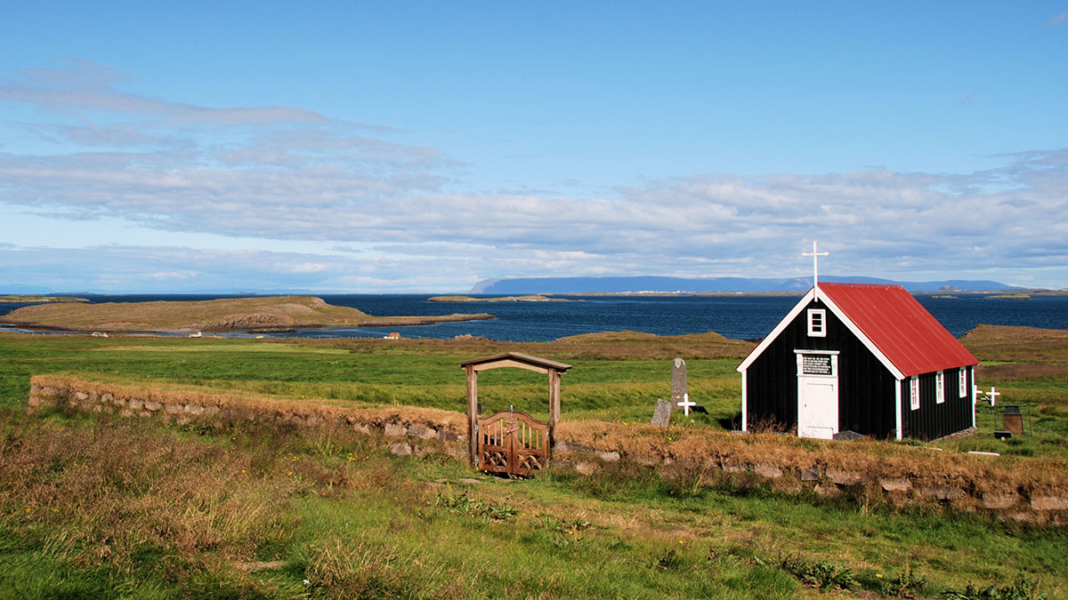 Kirche von Bjarnarhöfn, Halbinsel Snaefellsness, Westisland