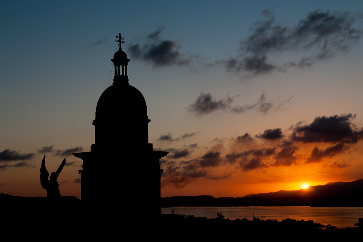 Sonnenuntergan in Santiago de Cuba