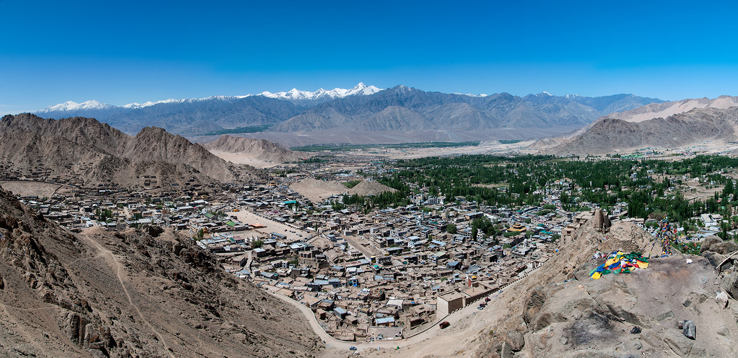 Blick über Leh, die Hauptstadt Ladakhs