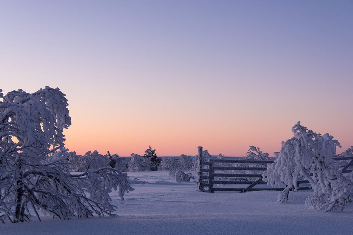 Sonnenuntergang bei Enontekiö