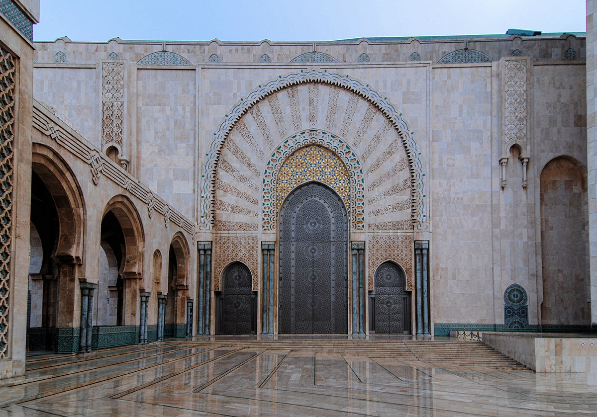 Hassan II Moschee, das höchste religiöse Gebäude der Welt mit 210m