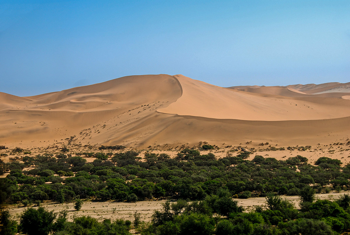 Flug über die Namib Wüste