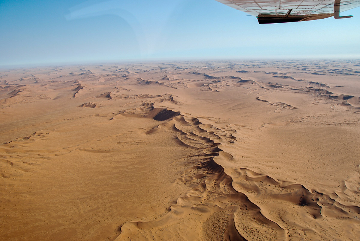 Flug über die Namib Wüste