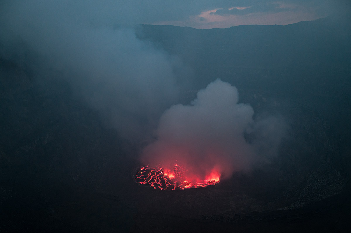 Der Lava-See des Nyiragongo