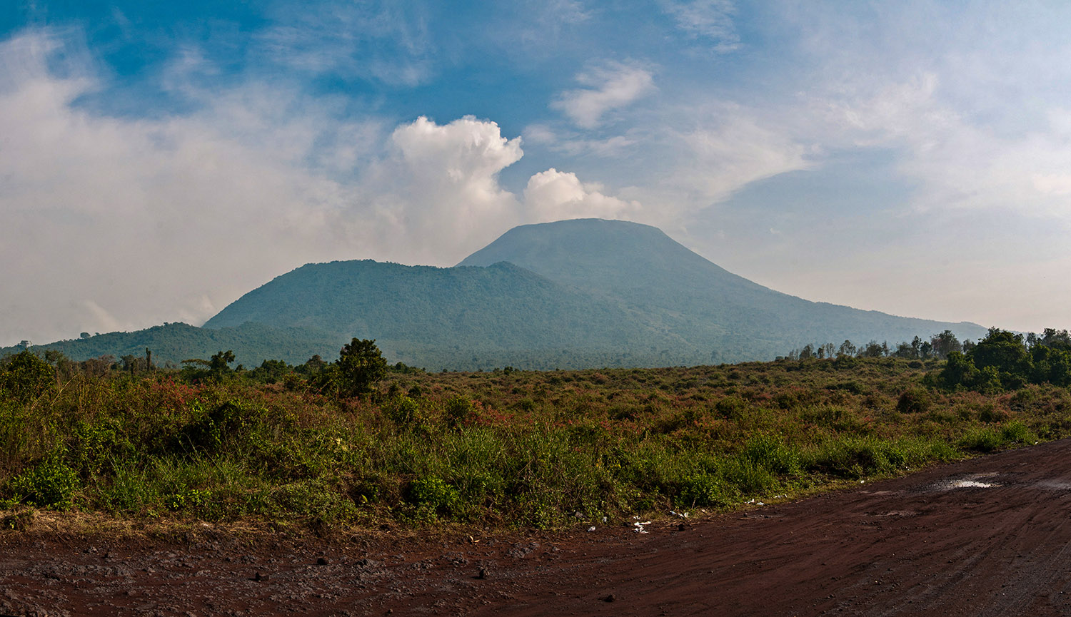 der 3.470 m hohe Stratovulkan Nyiragongo