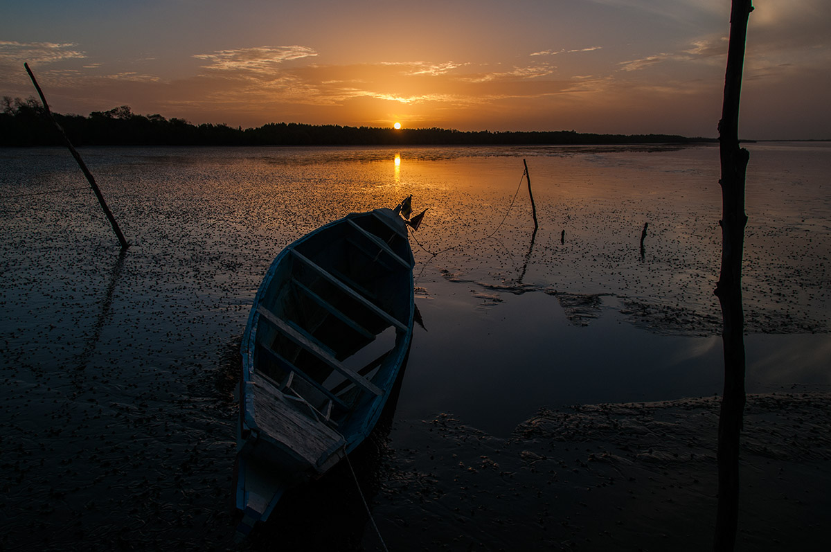 Abendstimmung am imposanten Gambia-River