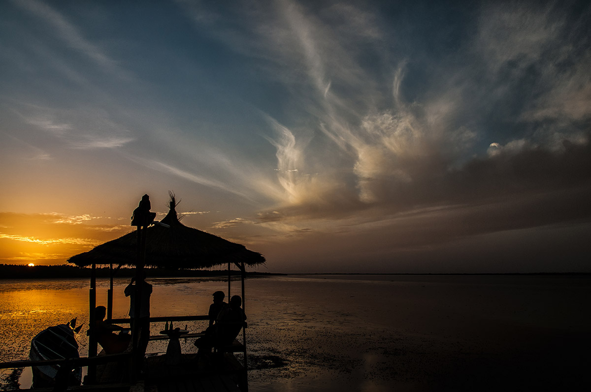 Abendstimmung am imposanten Gambia-River
