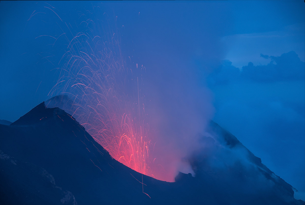 Ausbruch des Stromboli