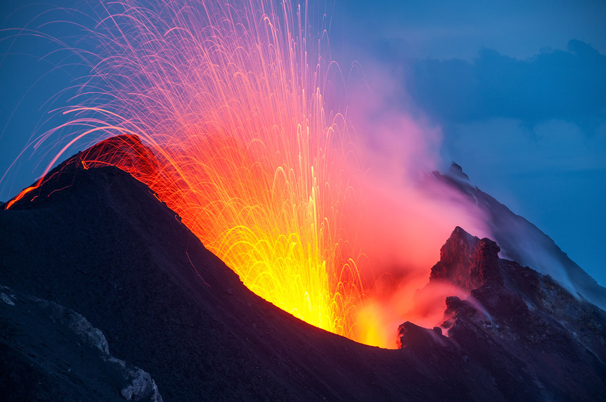 Ausbruch des Stromboli