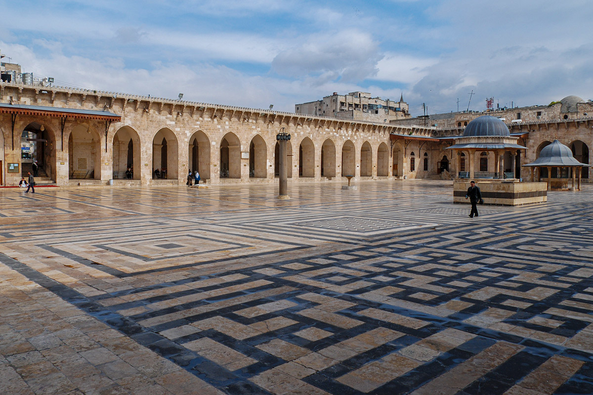 Innenhof der Moschee in Aleppo