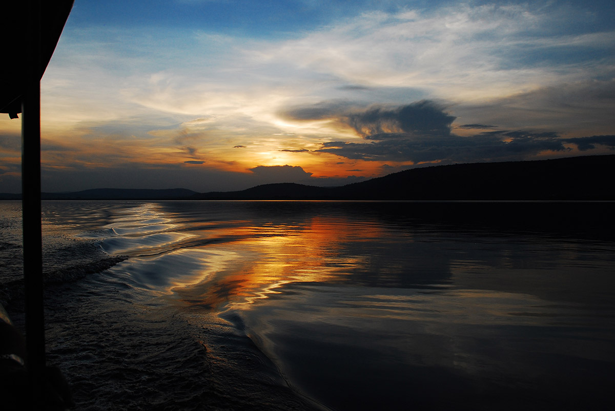 Sonnenuntergang am Lake Mburo