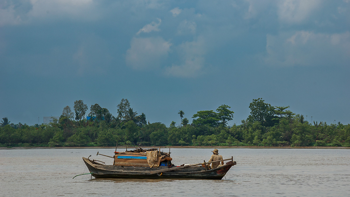 auf dem Mekong